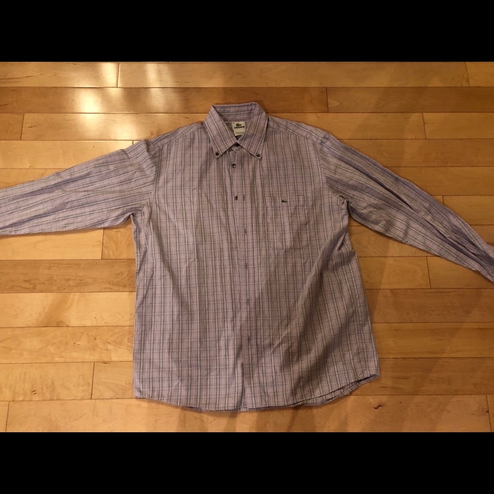 Lacoste button down shirt.  Size large